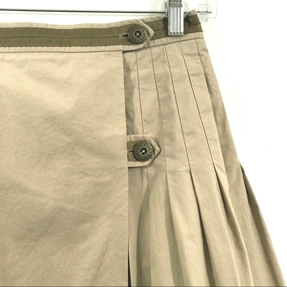 Vintage Brooks Brothers Khaki Stretch Wrap Skirt - Picture 7 of 8